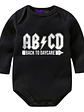 Body Bebé Pilucho Abcd Rock Acdc Metal Negro Grafimax - Miniatura 1