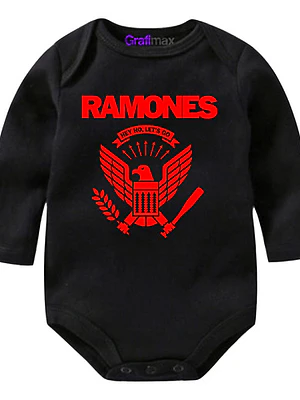 Body Bebé Pilucho The Ramones Rock Punk Negro Grafimax