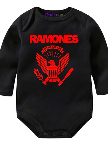 Body Bebé Pilucho The Ramones Rock Punk Negro Grafimax 1