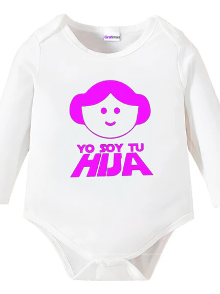 Body Bebé Pilucho Soy Tu Hija Padre Starwars Grafimax 1