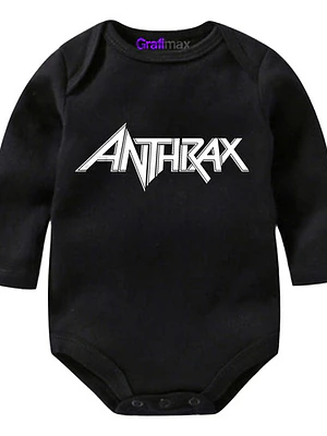 Body Bebé Pilucho Anthrax Rock Metal Negro Grafimax