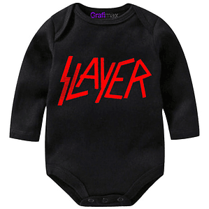 Body Bebé Pilucho Slayer Rock Metal Negro Grafimax