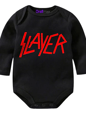 Body Bebé Pilucho Slayer Rock Metal Negro Grafimax