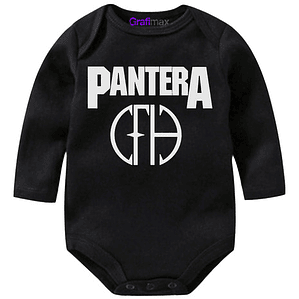 Body Bebé Pilucho Pantera Rock Metal Negro Grafimax