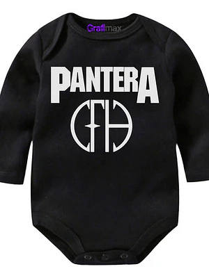 Body Bebé Pilucho Pantera Rock Metal Negro Grafimax