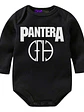 Body Bebé Pilucho Pantera Rock Metal Negro Grafimax - Miniatura 1