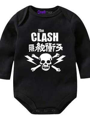 Body Bebé Pilucho The Clash Rock Punk Negro Grafimax