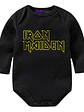 Body Bebé Pilucho Iron Maiden Rock Metal Negro - Grafimax - Miniatura 1