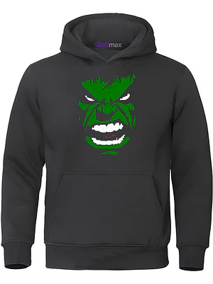 Polerón Hulk Face Hombre Algodón Grafimax