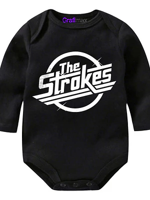 Body Bebé Pilucho The Strokes Rock Punk Negro Grafimax
