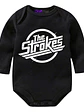 Body Bebé Pilucho The Strokes Rock Punk Negro Grafimax - Miniatura 1