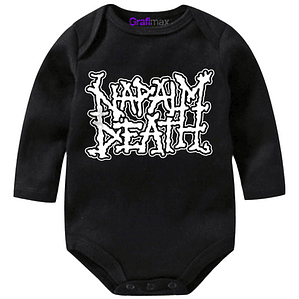 Body Bebé Pilucho Napalm Death Metal Rock Negro Grafimax