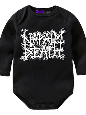 Body Bebé Pilucho Napalm Death Metal Rock Negro Grafimax