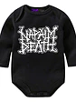 Body Bebé Pilucho Napalm Death Metal Rock Negro Grafimax - Miniatura 1