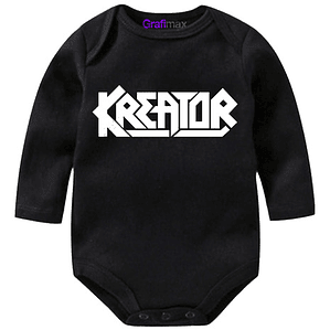 Body Bebé Pilucho Kreator Rock Industrial Negro Grafimax