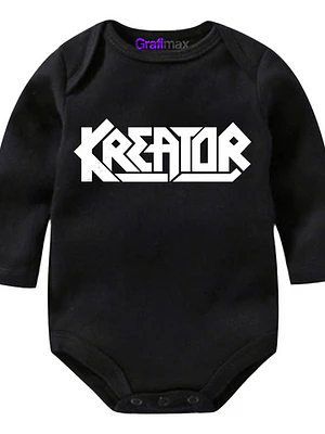 Body Bebé Pilucho Kreator Rock Industrial Negro Grafimax