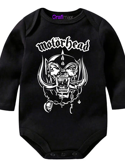 Body Bebé Pilucho Motorhead Rock Metal Negro Música - Grafimax 1