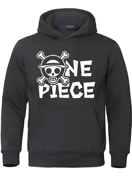 Polerón One Piece Luffy Logo Skull Anime Grafimax 1