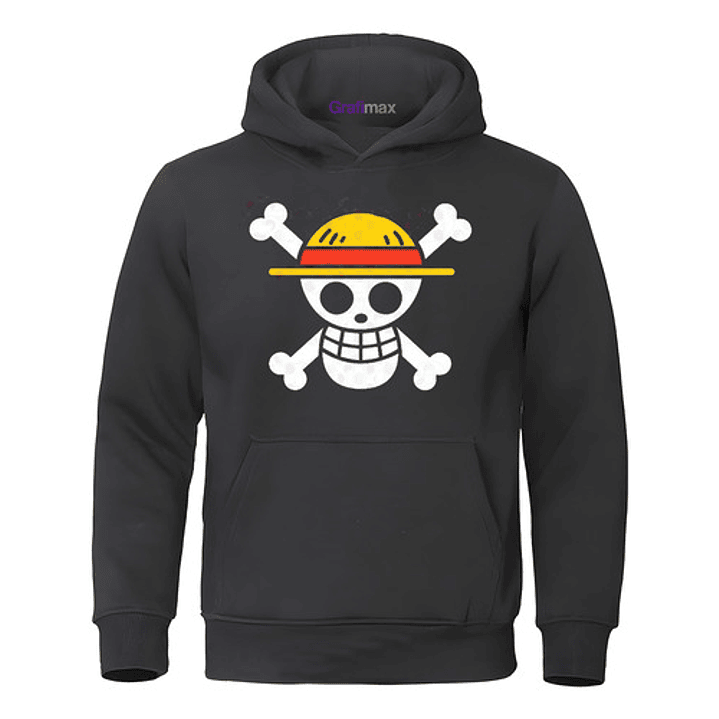 Polerón One Piece Anime Skull Estampado Espalda Grafimax 1