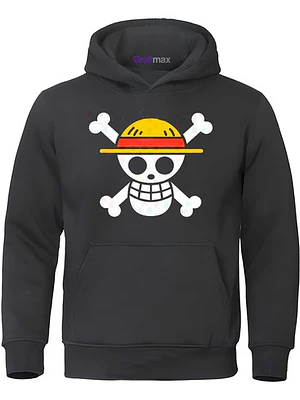 Polerón One Piece Anime Skull Estampado Espalda Grafimax