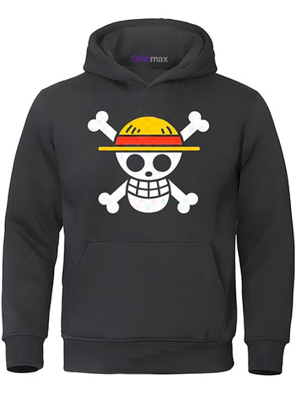 Polerón One Piece Anime Skull Estampado Espalda Grafimax 1