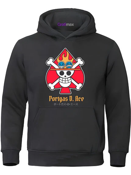 Polerón One Piece Portgas D. Ace Anime Grafimax 1