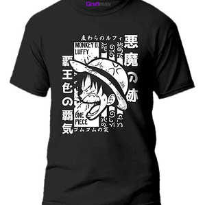 Polera One Piece Luffy D Monkey Manga Anime Diseños Grafimax