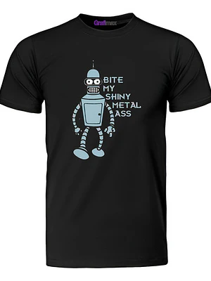 Polera Bender Futurama Kiss My Shiny Metal Ass Grafimax