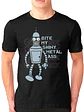 Polera Bender Futurama Kiss My Shiny Metal Ass Grafimax - Miniatura 2