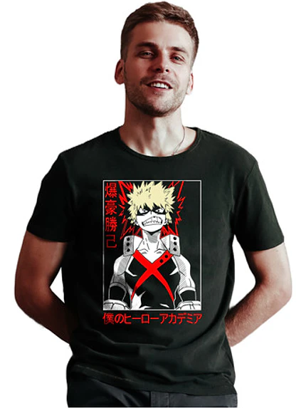 Polera Katsuki Bakugo Boku No Hero Academia Anime Grafimax 1