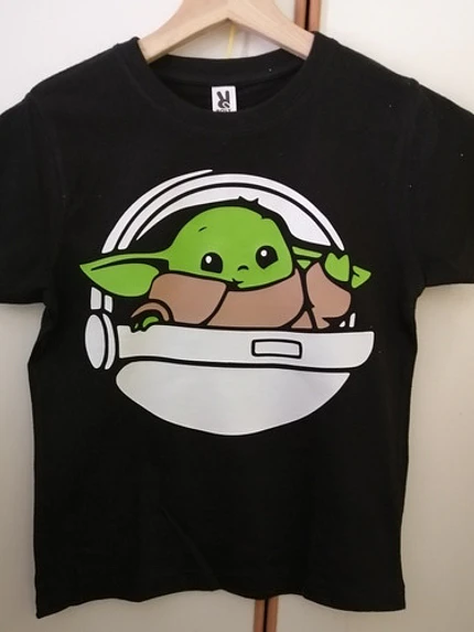 Polera Baby Yoda Chibi Grogu Mandalorian Starwars Grafimax 2