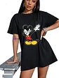 Polera Raton Mickey Dub Oversize Mujer Grafimax - Miniatura 1
