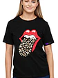 Polera Lengua Animal Print  Rolling Oversize Mujer Grafimax - Miniatura 1