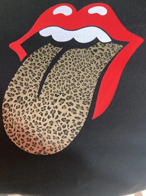 Polera Lengua Animal Print  Rolling Oversize Mujer Grafimax 2