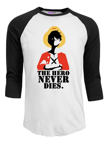 Polera The Hero Luffy One Piece Anime Raglan Grafimax 1