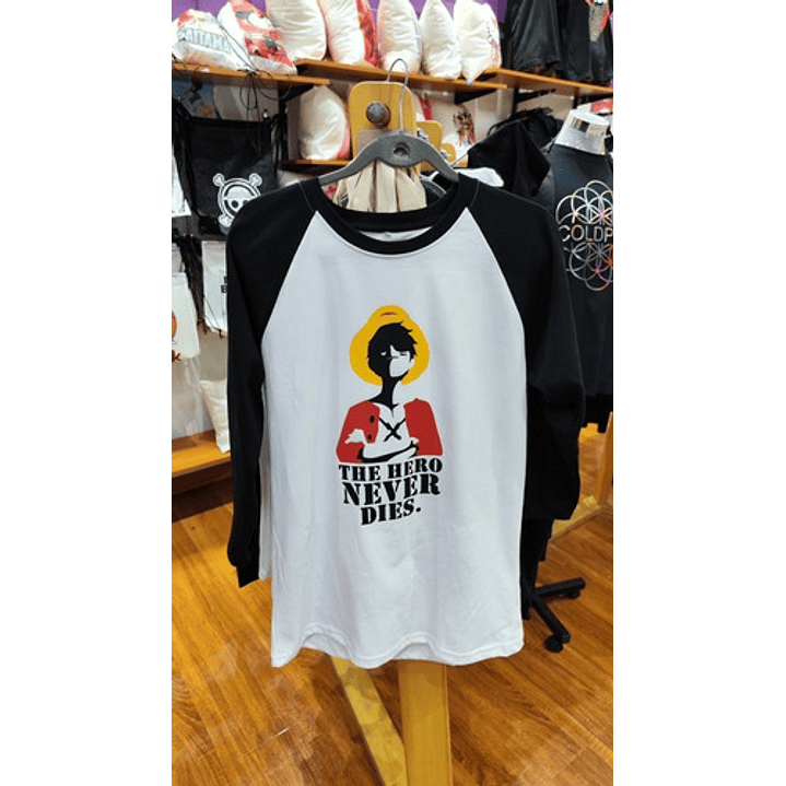 Polera The Hero Luffy One Piece Anime Raglan Grafimax 4