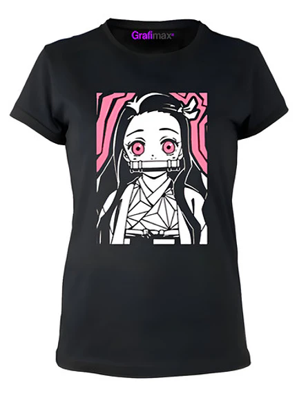 Polera Mujer Nezuko Kimetsu No Yaiba Demon Slayer Grafimax 1