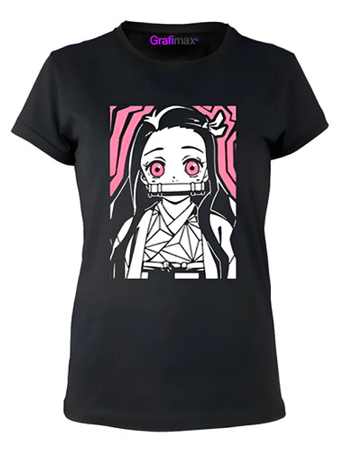 Polera Mujer Nezuko Kimetsu No Yaiba Demon Slayer Grafimax 1