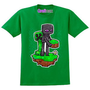 Polera Mine Craft Creeper Ender Man Grafimax