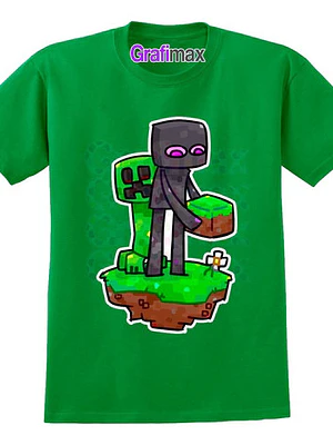 Polera Mine Craft Creeper Ender Man Grafimax