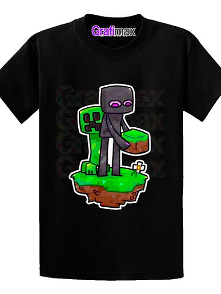 Polera Mine Craft Creeper Ender Man Grafimax 5