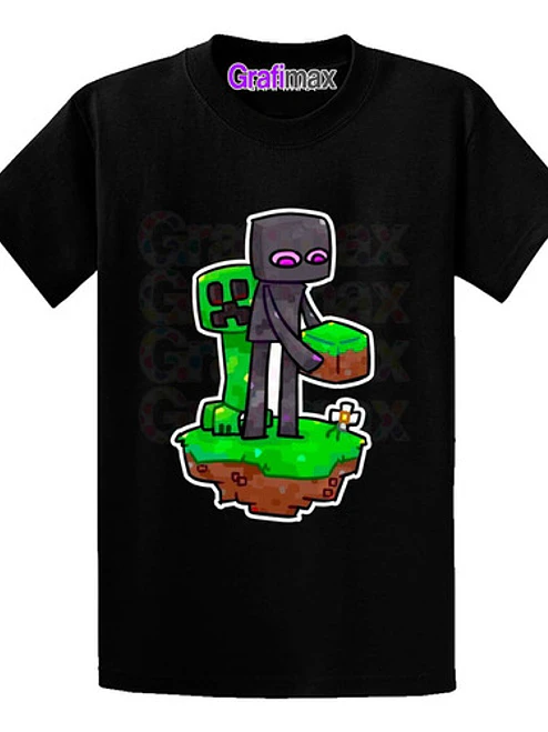 Polera Mine Craft Creeper Ender Man Grafimax 5