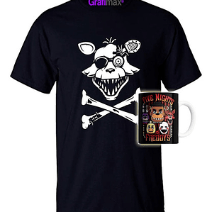 Polera Five Nights At Freddy'S Foxi + Tazón Grafimax