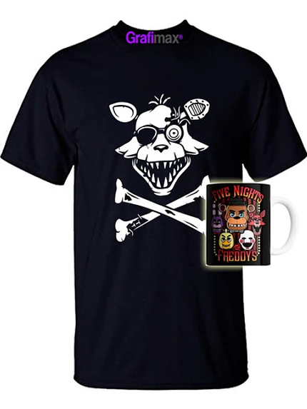 Polera Five Nights At Freddy'S Foxi + Tazón Grafimax 1