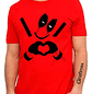 Polera Deadpool Corazón Heart Superhéroes Grafimax - Miniatura 1