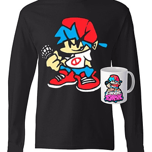 Pack Polera Manga Larga Friday Night Funkin + Tazón Grafimax