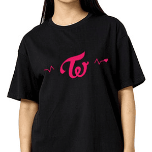 Polera Twice Oversize Kpop Corea Logo Cardio Música - Grafimax