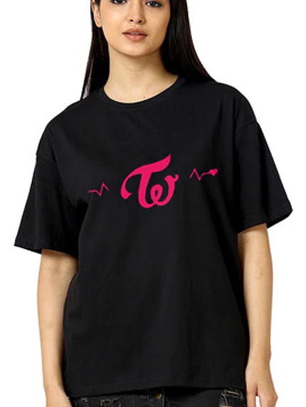Polera Twice Oversize Kpop Corea Logo Cardio Música - Grafimax 1