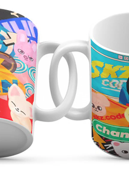 Tazón Mug Stray Kids Diseños 11 Oz Cerámica K-Pop Grafimax 28