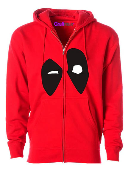 Polerón Deadpool Antihéroe Wade Wilson Juvenil Con Cierre Grafimax 1